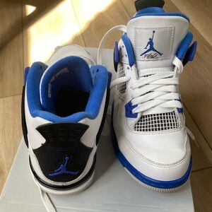 Jordan Kids White and Blue Sneakers
